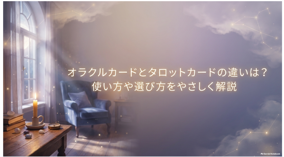 オラクルカードとタロットカードの違いと使い方・選び方